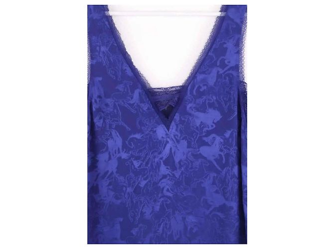 Zadig & Voltaire Kleid aus blauer Seide S - Ansicht 4