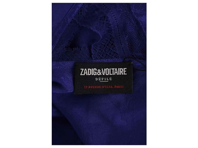 Zadig & Voltaire Kleid aus blauer Seide S - Ansicht 5