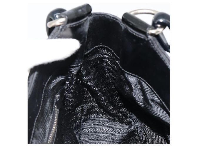 Borsa a Spalla PRADA Nylon Nero Auth ep4838 - vista 11