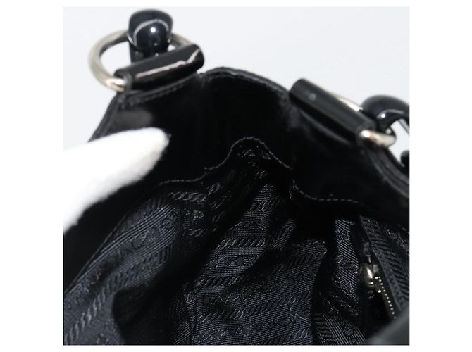 Borsa a Spalla PRADA Nylon Nero Auth ep4838 - vista 12