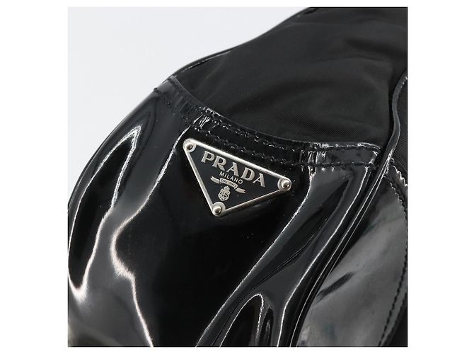 Borsa a Spalla PRADA Nylon Nero Auth ep4838 - vista 19