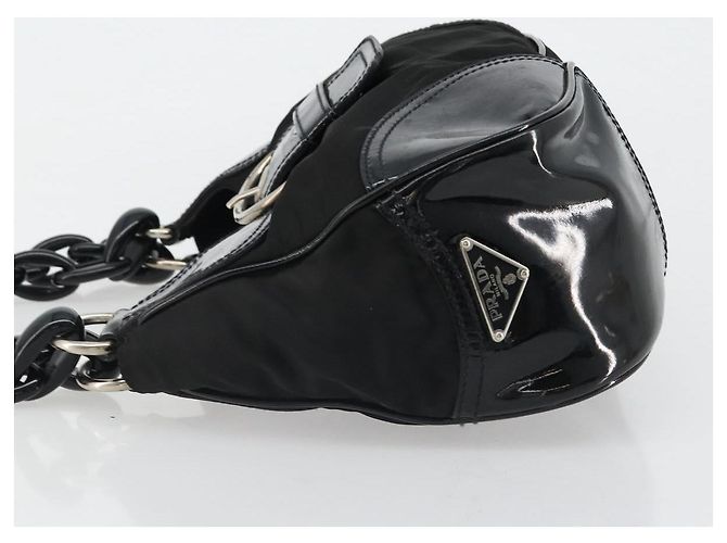 Borsa a Spalla PRADA Nylon Nero Auth ep4838 - vista 4