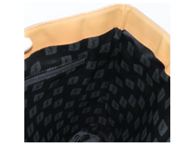 Borsa Tote SAINT LAURENT in pelle Nero Beige Auth 191020 - vista 18