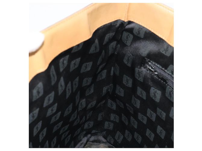 Borsa Tote SAINT LAURENT in pelle Nero Beige Auth 191020 - vista 19