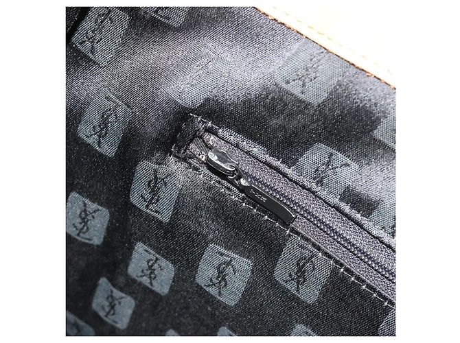 Borsa Tote SAINT LAURENT in pelle Nero Beige Auth 191020 - vista 20