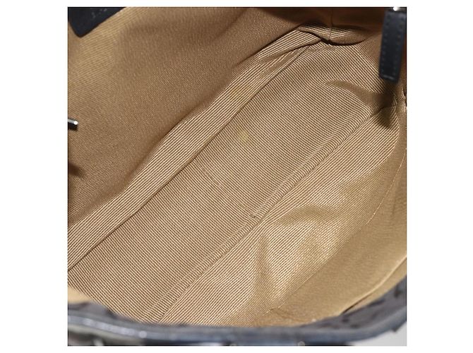 Salvatore Ferragamo Gancini Canvas Tote Bag Schwarz Silber Auth BA13998 - Ansicht 11
