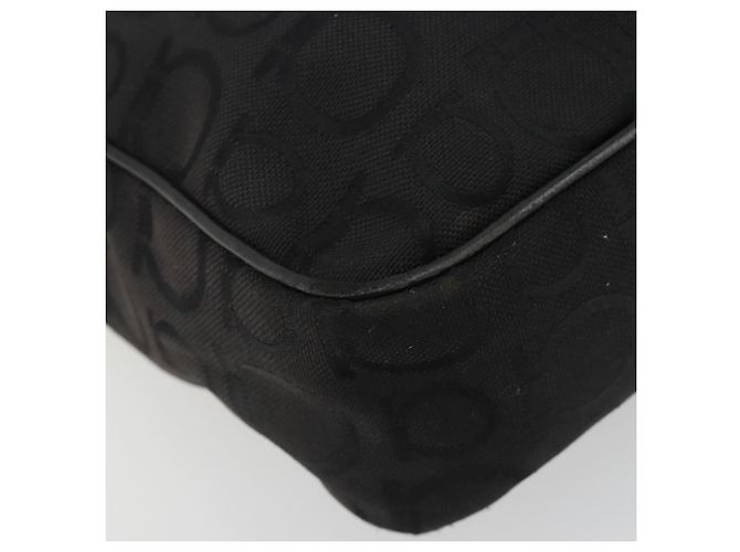 Salvatore Ferragamo Gancini Canvas Tote Bag Schwarz Silber Auth BA13998 - Ansicht 15