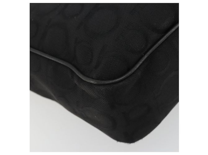 Salvatore Ferragamo Gancini Canvas Tote Bag Schwarz Silber Auth BA13998 - Ansicht 16