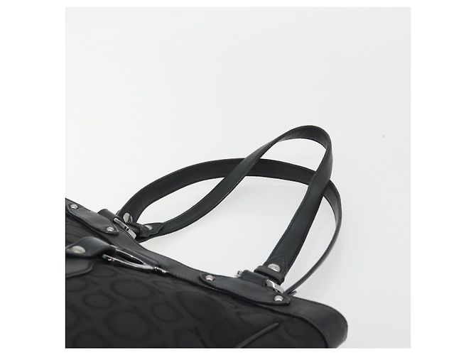 Salvatore Ferragamo Gancini Canvas Tote Bag Schwarz Silber Auth BA13998 - Ansicht 8