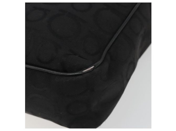 Salvatore Ferragamo Gancini Canvas Tote Bag Schwarz Silber Auth BA13998 - Ansicht 9