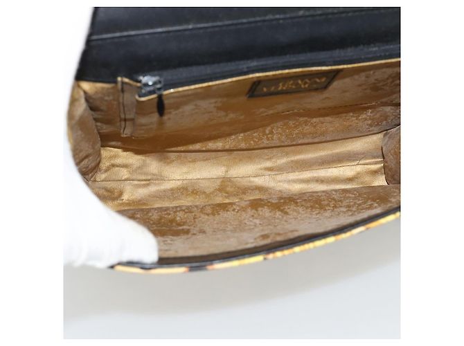 Borsa Gianni Versace in PVC e tela Giallo Oro Auth 190811 D'oro - vista 10
