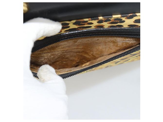 Borsa Gianni Versace in PVC e tela Giallo Oro Auth 190811 D'oro - vista 12