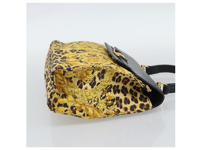 Borsa Gianni Versace in PVC e tela Giallo Oro Auth 190811 D'oro - vista 4