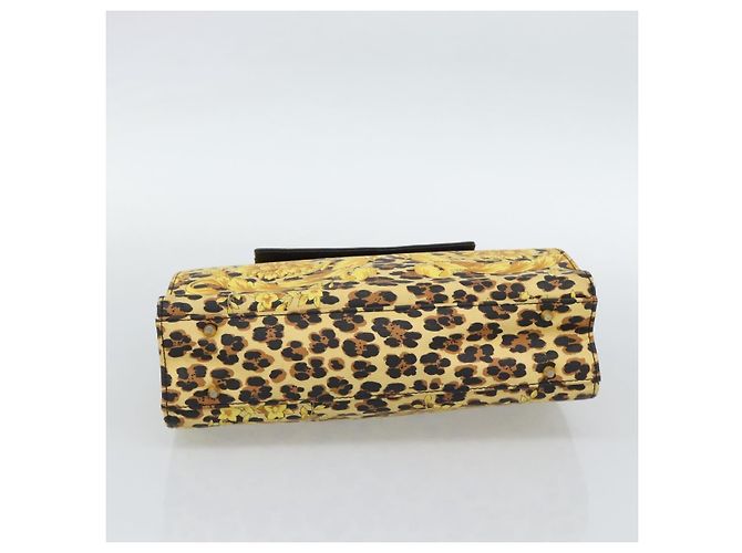Borsa Gianni Versace in PVC e tela Giallo Oro Auth 190811 D'oro - vista 5