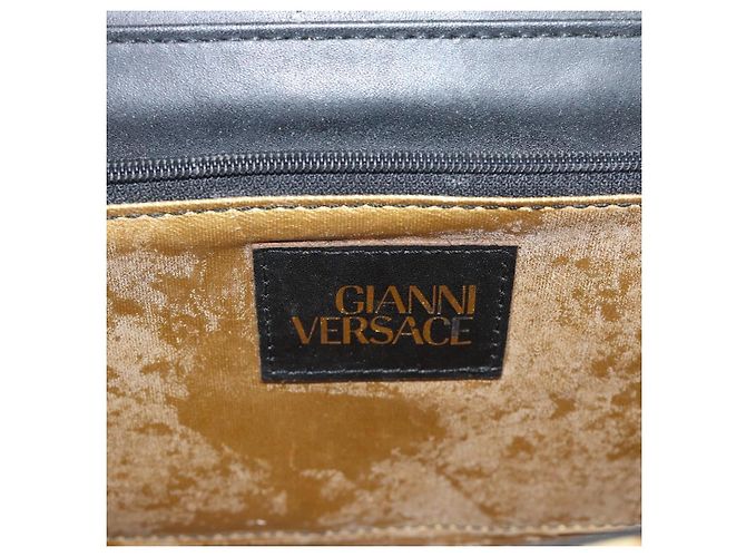 Borsa Gianni Versace in PVC e tela Giallo Oro Auth 190811 D'oro - vista 9