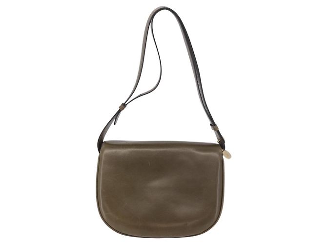 Céline Borsa a Spalla CELINE in Pelle Verde Oro Auth 190980 D'oro - vista 2