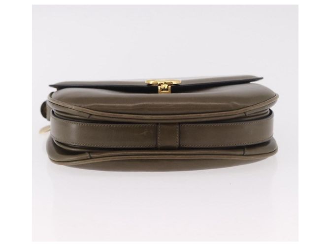 Céline Borsa a Spalla CELINE in Pelle Verde Oro Auth 190980 D'oro - vista 6
