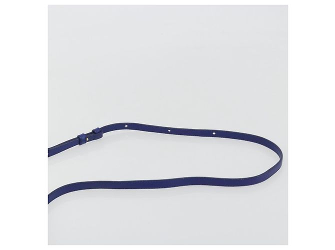 Céline Borsa a tracolla CELINE Trio in pelle blu e oro Auth mr2667 D'oro - vista 8