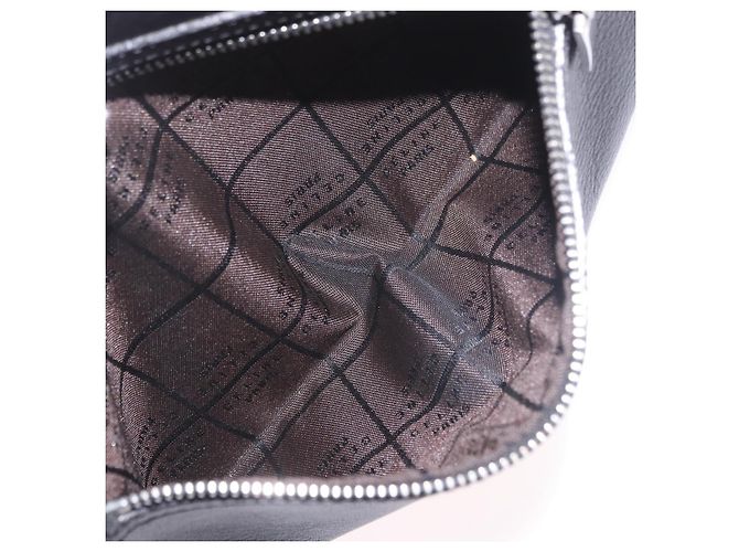 Céline Clutch CELINE in pelle nera argento ka5153 Nero - vista 11