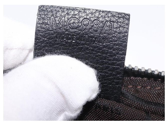 Céline Clutch CELINE in pelle nera argento ka5153 Nero - vista 12