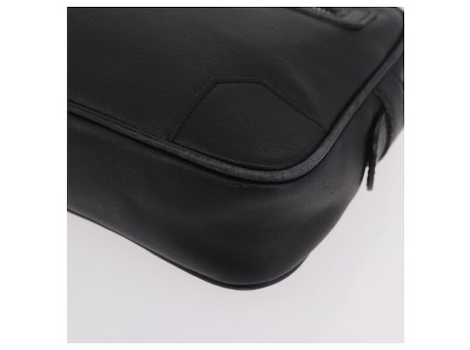 Céline Clutch CELINE in pelle nera argento ka5153 Nero - vista 14