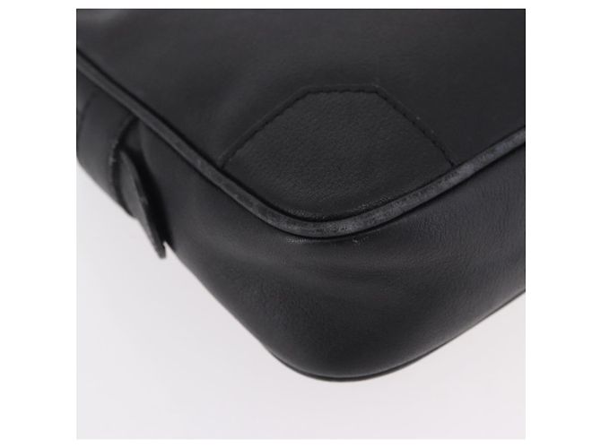 Céline Clutch CELINE in pelle nera argento ka5153 Nero - vista 15