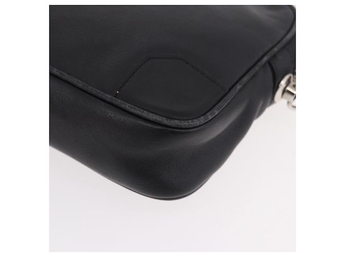 Céline Clutch CELINE in pelle nera argento ka5153 Nero - vista 16