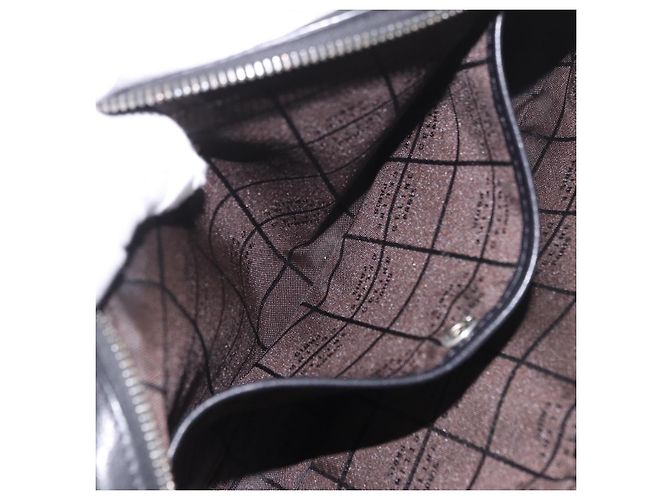 Céline Clutch CELINE in pelle nera argento ka5153 Nero - vista 22