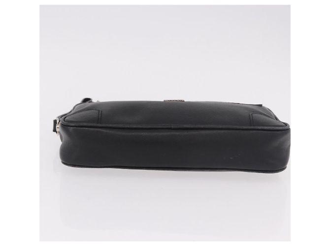 Céline Clutch CELINE in pelle nera argento ka5153 Nero - vista 5