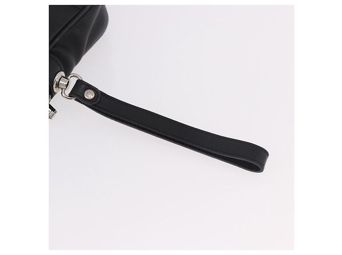Céline Clutch CELINE in pelle nera argento ka5153 Nero - vista 7