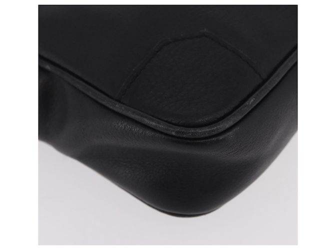 Céline Clutch CELINE in pelle nera argento ka5153 Nero - vista 8