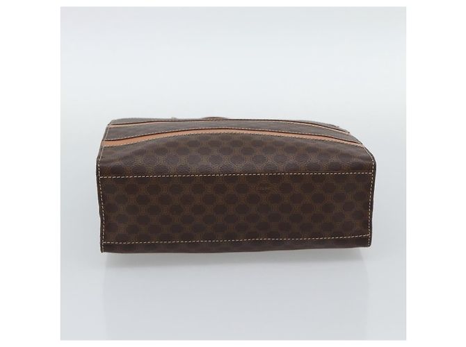 Céline Sac à main CELINE Macadam Canvas PVC Cuir Marron Or Auth mr2781 Doré - vue 5