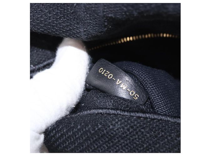 Borsa Christian Dior Lady Delight Canvas 2way Nero Oro Auth 186632SAM D'oro - vista 11
