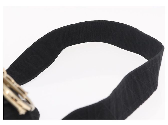 Borsa Christian Dior Lady Delight Canvas 2way Nero Oro Auth 186632SAM D'oro - vista 15