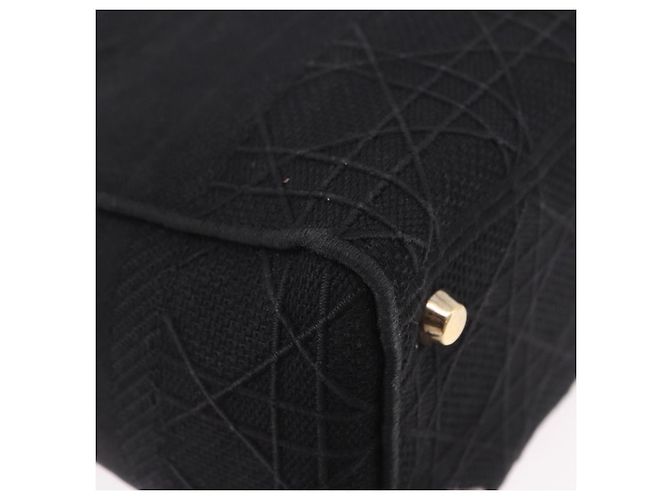 Borsa Christian Dior Lady Delight Canvas 2way Nero Oro Auth 186632SAM D'oro - vista 17