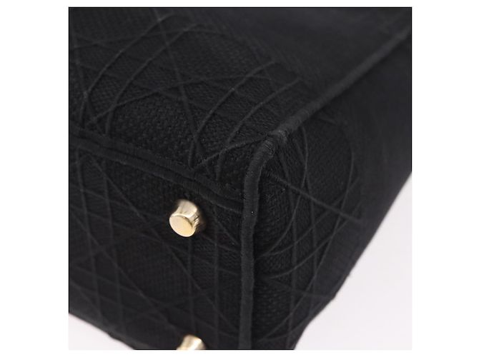 Borsa Christian Dior Lady Delight Canvas 2way Nero Oro Auth 186632SAM D'oro - vista 18