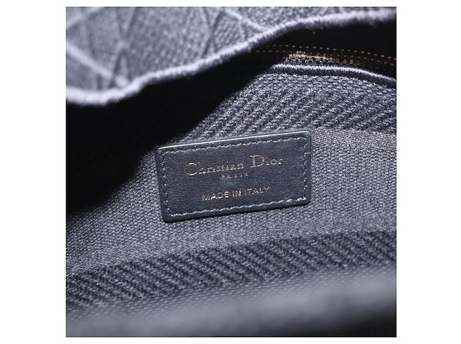 Borsa Christian Dior Lady Delight Canvas 2way Nero Oro Auth 186632SAM D'oro - vista 20