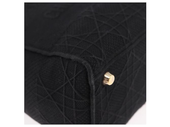 Borsa Christian Dior Lady Delight Canvas 2way Nero Oro Auth 186632SAM D'oro - vista 9