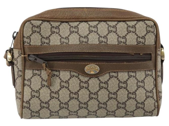 Borsa a tracolla GUCCI GG Plus Supreme PVC Beige Oro Auth bs36024 D'oro - vista 13