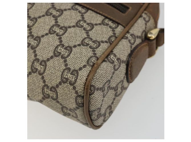 Borsa a tracolla GUCCI GG Plus Supreme PVC Beige Oro Auth bs36024 D'oro - vista 15