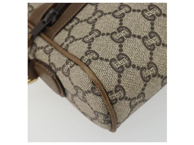 Borsa a tracolla GUCCI GG Plus Supreme PVC Beige Oro Auth bs36024 D'oro - vista 16