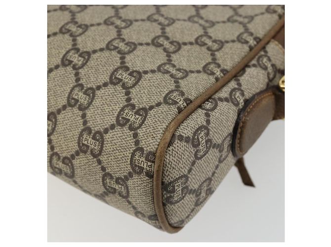 Borsa a tracolla GUCCI GG Plus Supreme PVC Beige Oro Auth bs36024 D'oro - vista 17