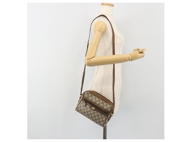 Borsa a tracolla GUCCI GG Plus Supreme PVC Beige Oro Auth bs36024 D'oro - vista 25