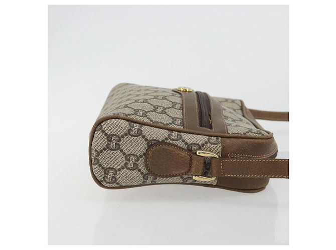 Borsa a tracolla GUCCI GG Plus Supreme PVC Beige Oro Auth bs36024 D'oro - vista 3