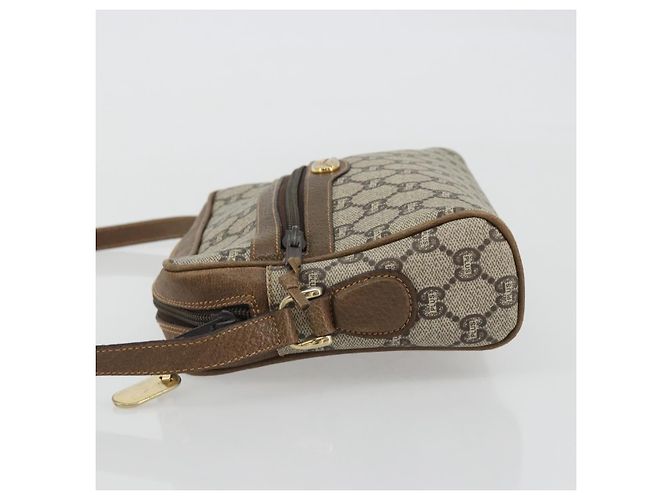 Borsa a tracolla GUCCI GG Plus Supreme PVC Beige Oro Auth bs36024 D'oro - vista 4