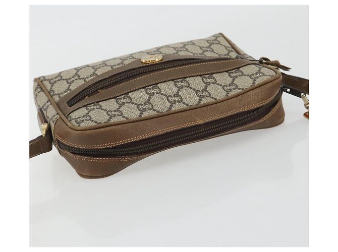 Borsa a tracolla GUCCI GG Plus Supreme PVC Beige Oro Auth bs36024 D'oro - vista 6