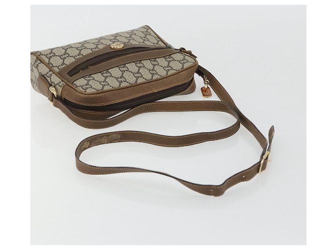 Borsa a tracolla GUCCI GG Plus Supreme PVC Beige Oro Auth bs36024 D'oro - vista 7