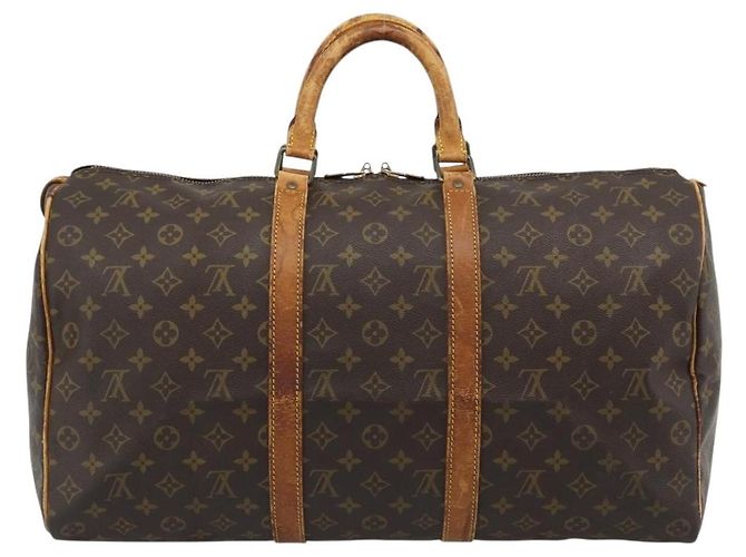 LOUIS VUITTON Monogram Keepall 50 Boston Bag M41426 LV Auth 190842 - view 2