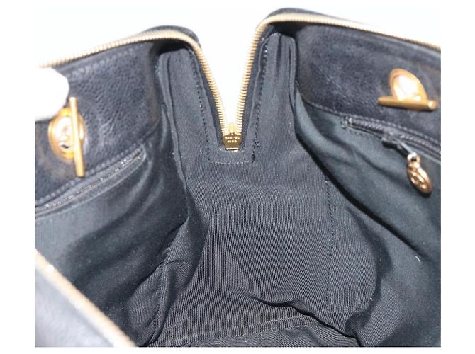 Borsa a Spalla CHANEL con Catena in Pelle Caviar Nera e Oro CC Auth 186613V Nero D'oro - vista 18