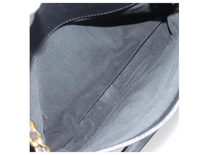 Borsa a Spalla CHANEL con Catena in Pelle Caviar Nera e Oro CC Auth 186613V Nero D'oro - vista 22